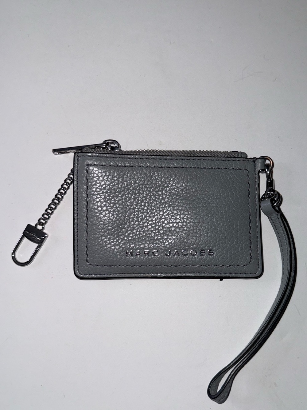 Marc Jacobs Gray Leather Wristlet Card Holder
